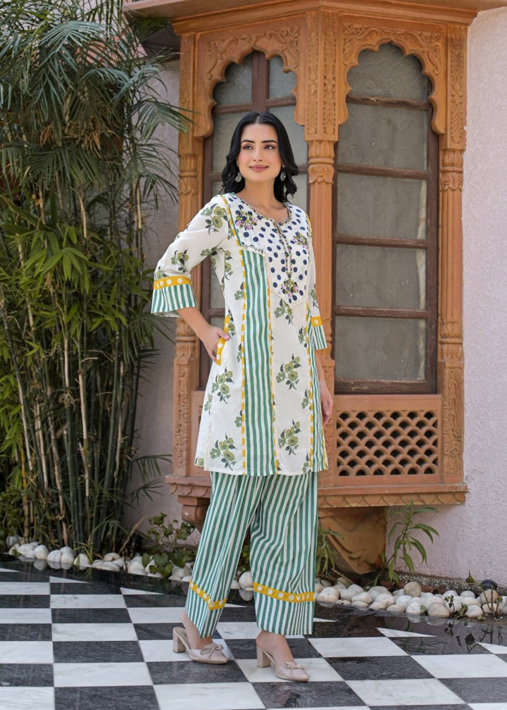 Pure Cotton Floral Printed Farshi Co-Ord Set