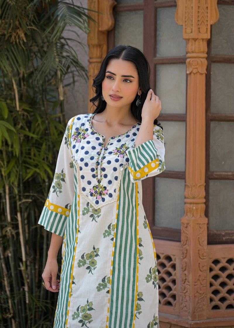 Pure Cotton Floral Printed Farshi Co-Ord Set