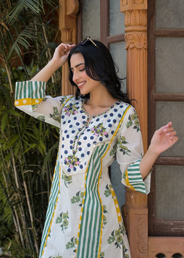 Pure Cotton Floral Printed Farshi Co-Ord Set